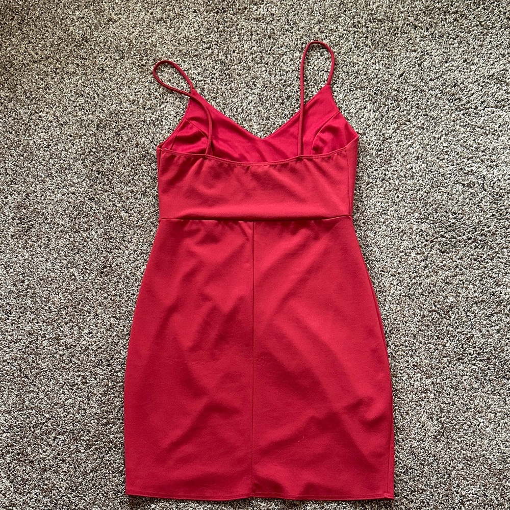 Lulu's Red Spaghetti-Strap Mini Dress - Picture 3 of 4
